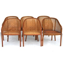 1 Ward Bennett Landmark Bankers Cane Chair by Brickel Associates