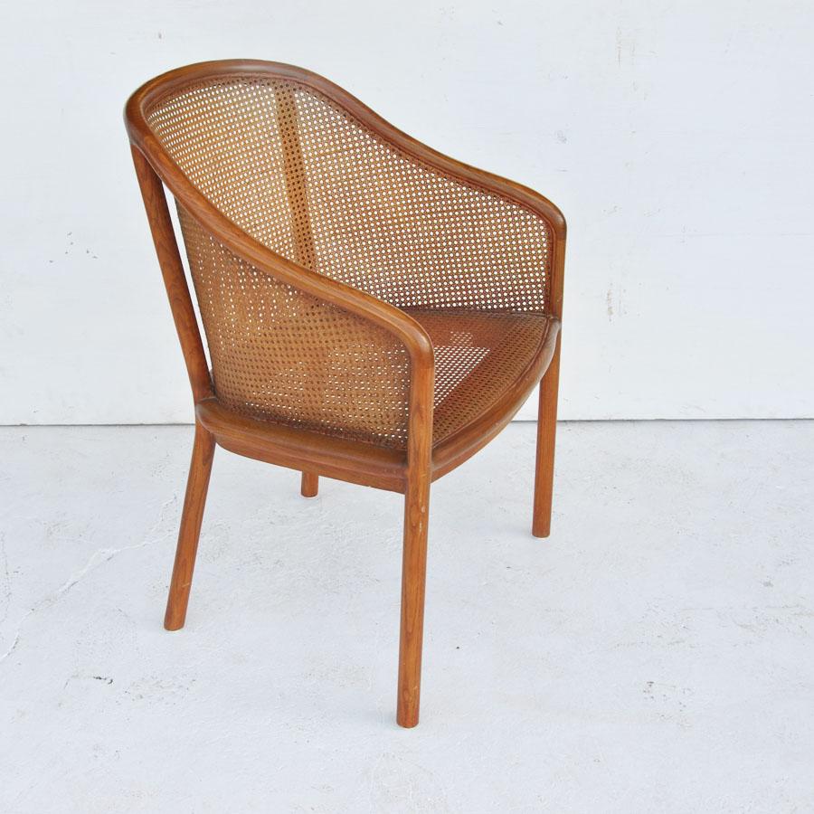 1 Ward Bennett Landmark Bankers Cane Chair by Brickel Associates In Good Condition In Pasadena, TX