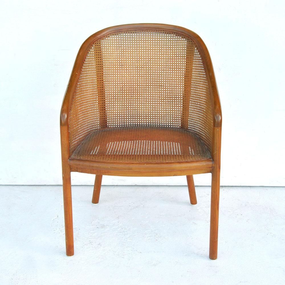 Late 20th Century 1 Ward Bennett Landmark Bankers Cane Chair by Brickel Associates