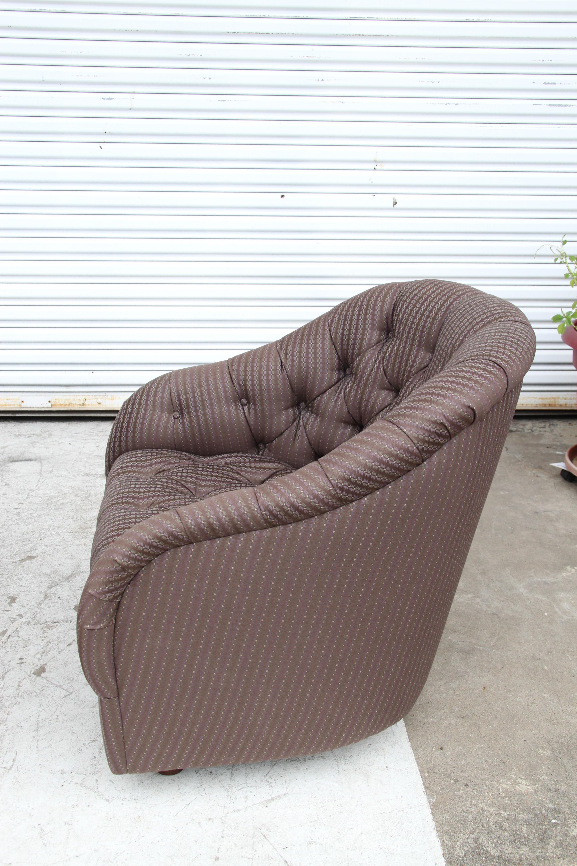 1 Ward Bennett Tufted Lounge Chair For Sale 5