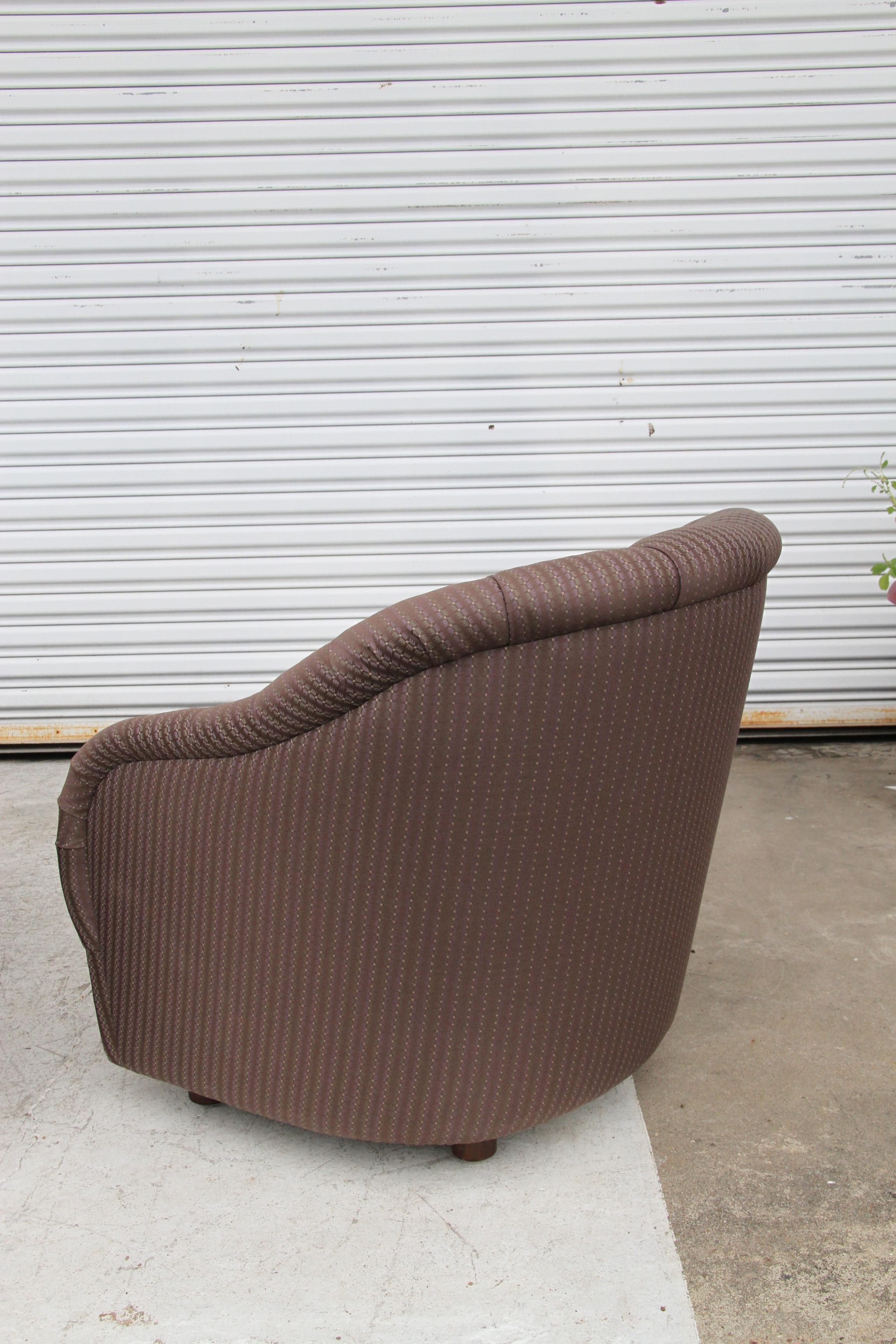 1 Ward Bennett Tufted Lounge Chair For Sale 3