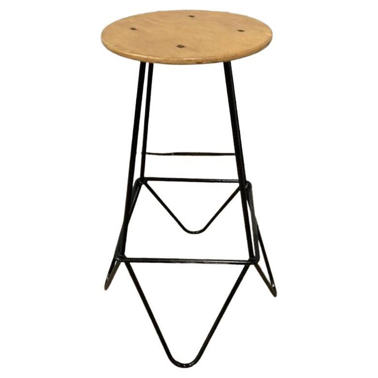 Mid-Century Modern 1 Weinburg Style Hairpin Stool Multiple Available For Sale