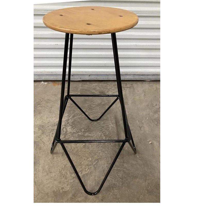 1 Weinburg Style Hairpin Stool Multiple Available In Good Condition For Sale In Pasadena, TX