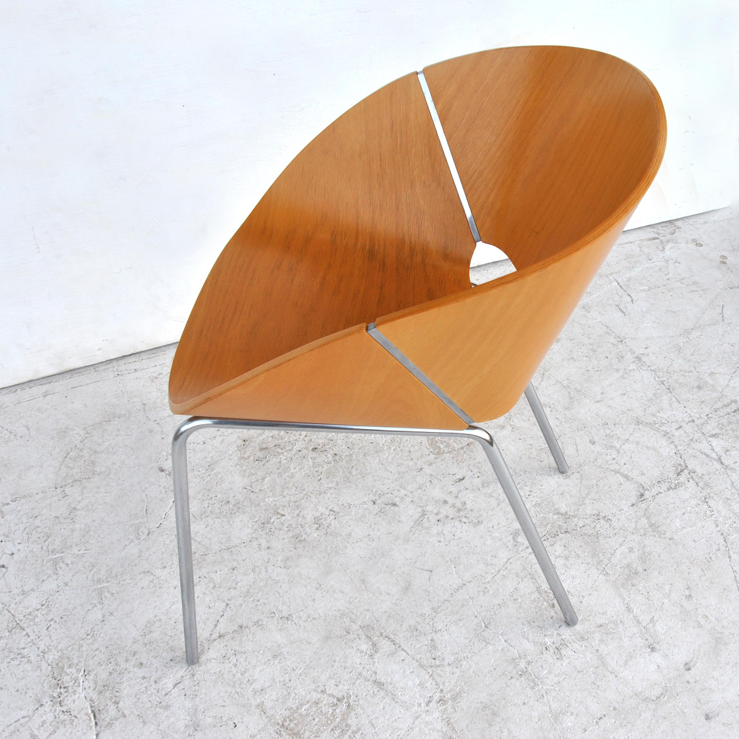 Wood 1 Wolfgang Mezger for Davis Furniture  Lipse Side Chair  For Sale
