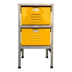 1 x 2 Locker Basket Unit in Yellow Ochre, Newly Fabricated to Order