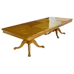 Birch Dining Table That Seats 12 by Nordiska Kompaniet, Sweden, circa 1930