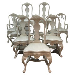 10-100% Original Painted Swedish Rococo Chairs