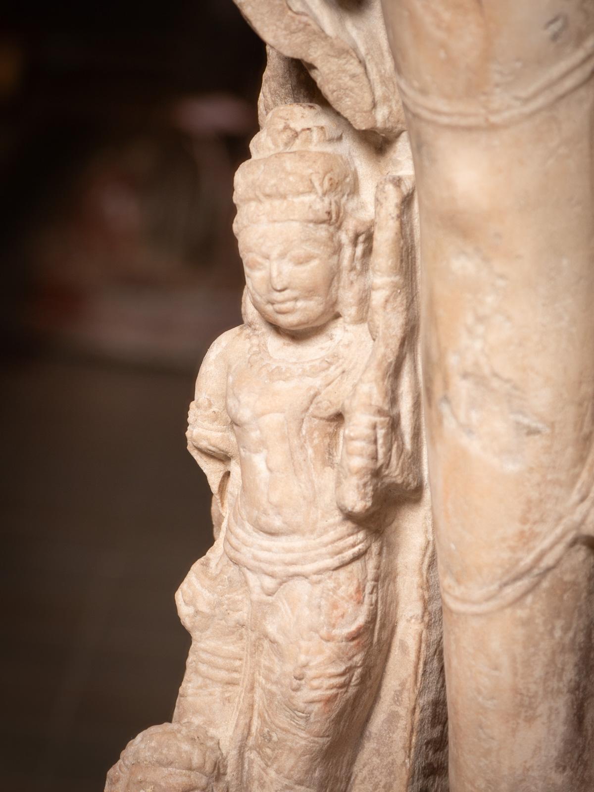 10-12th century Special antique marble figure of a Jain Tīrthaṅkara from India For Sale 12