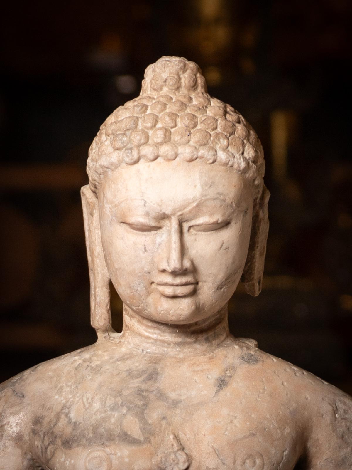 Indian 10-12th century Special antique marble figure of a Jain Tīrthaṅkara from India For Sale