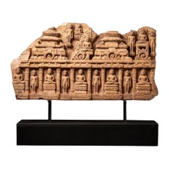10-12th century Special antique sandstone lintel depiciting Jain Tirthankas