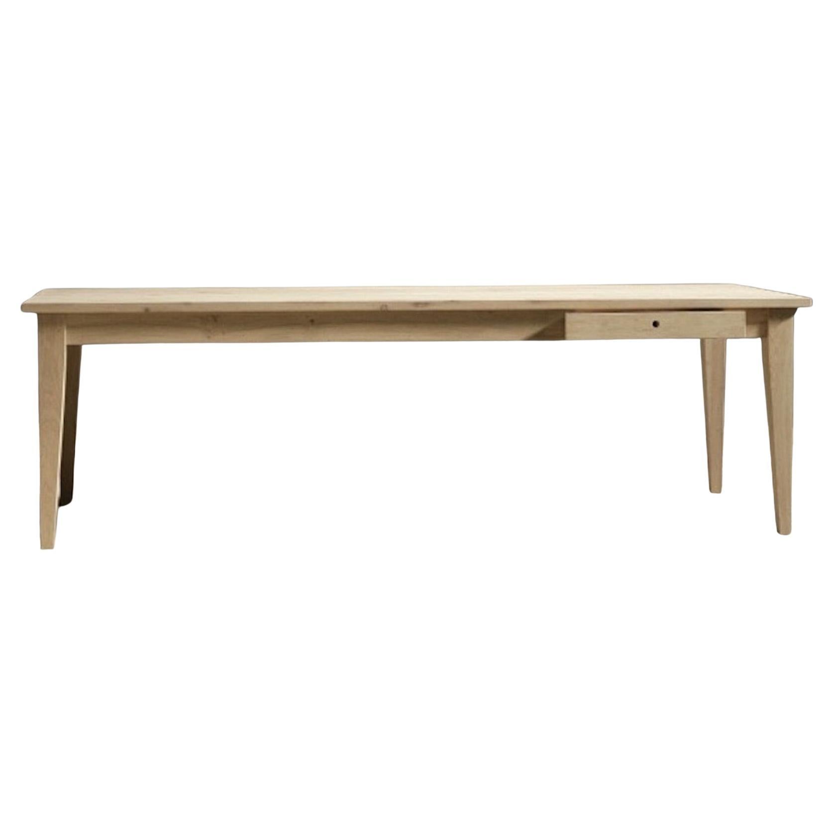 10'-5" Solid Oak Belgian Farm Table