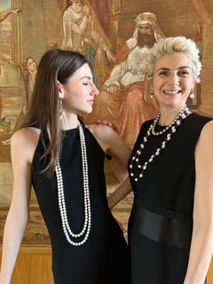 10/9.5mm Double Pearl Necklace Design by Ella Gafter