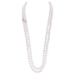 10/9.5mm Double Pearl Necklace Design by Ella Gafter