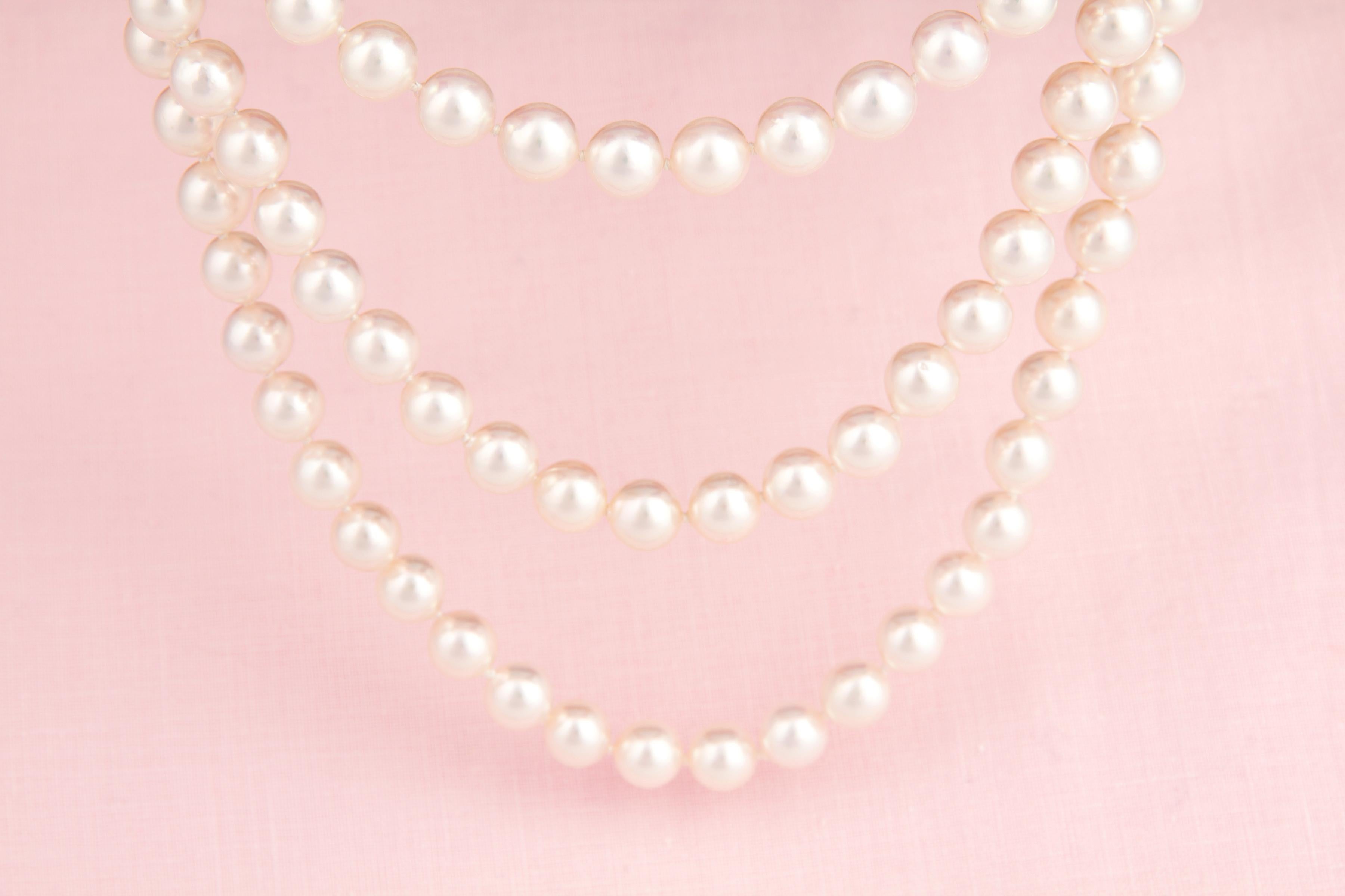 10/9,5 mm Dreifach-Perlenkette mit Abstand Design von Ella Gafter Damen im Angebot