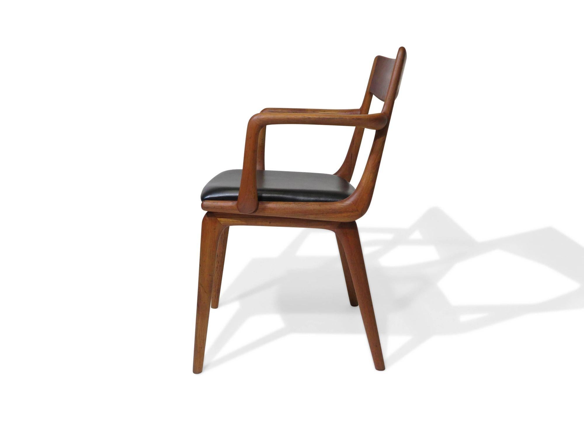 Oiled 10 Alfred Christensen Boomerang Danish Teak Dining Chairs