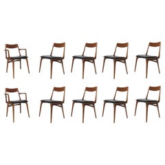 10 Alfred Christensen Boomerang Danish Teak Dining Chairs