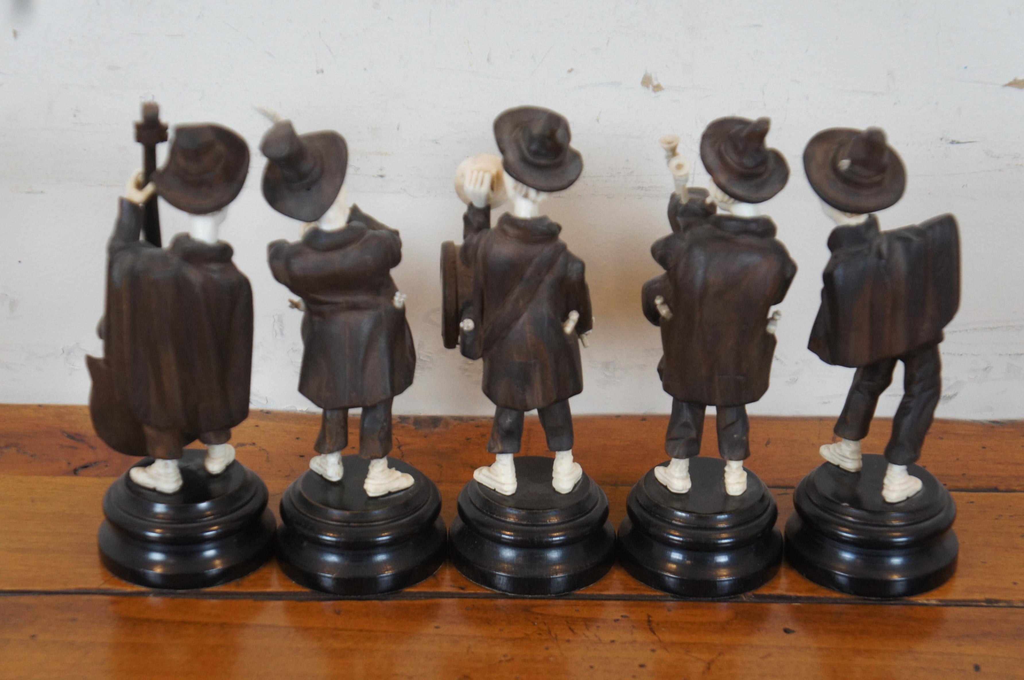 wooden musician figurines