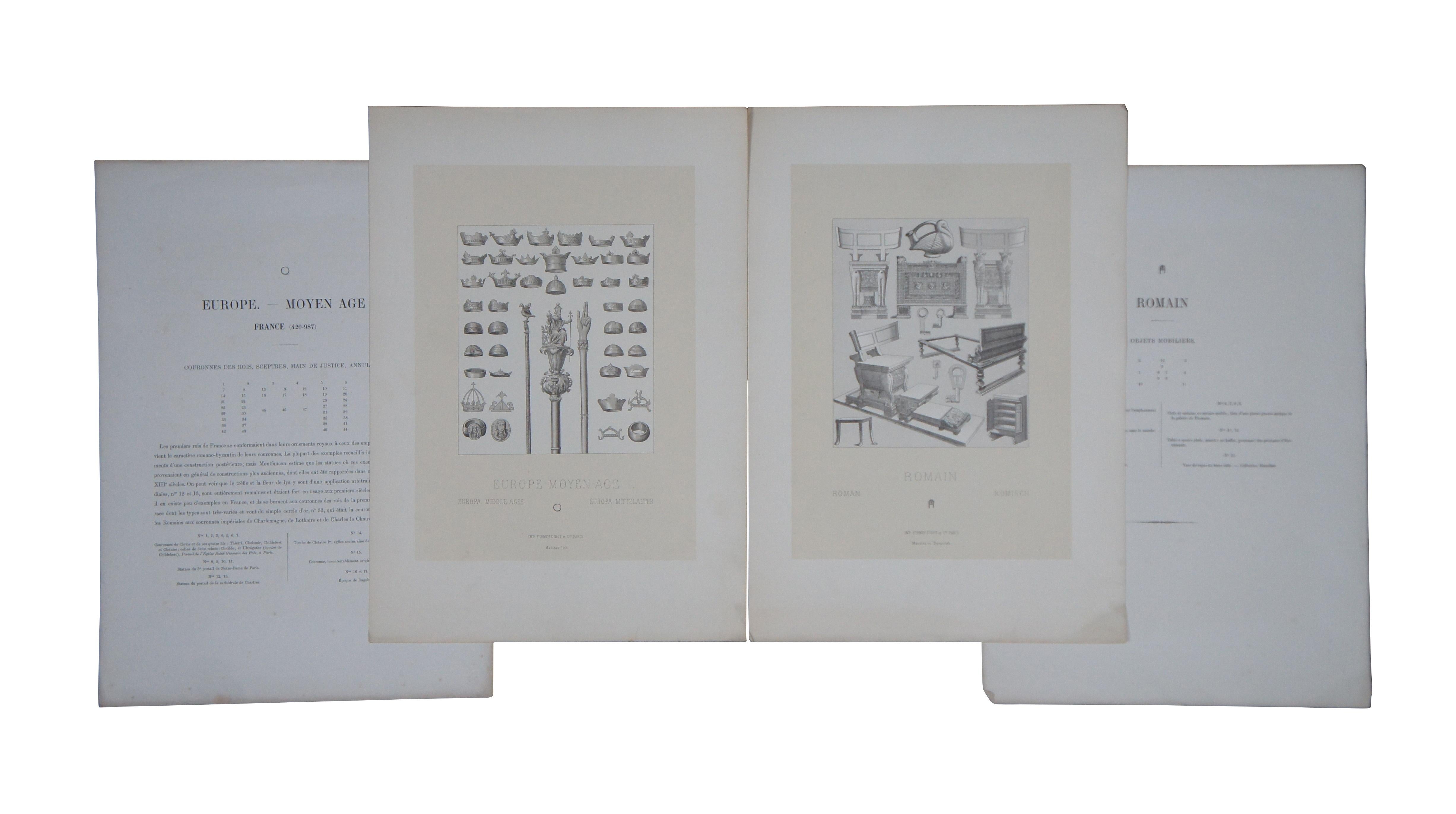 10 antike griechische römische Chromolithographiedrucke des 19. Jahrhunderts Firmin Didot 16
