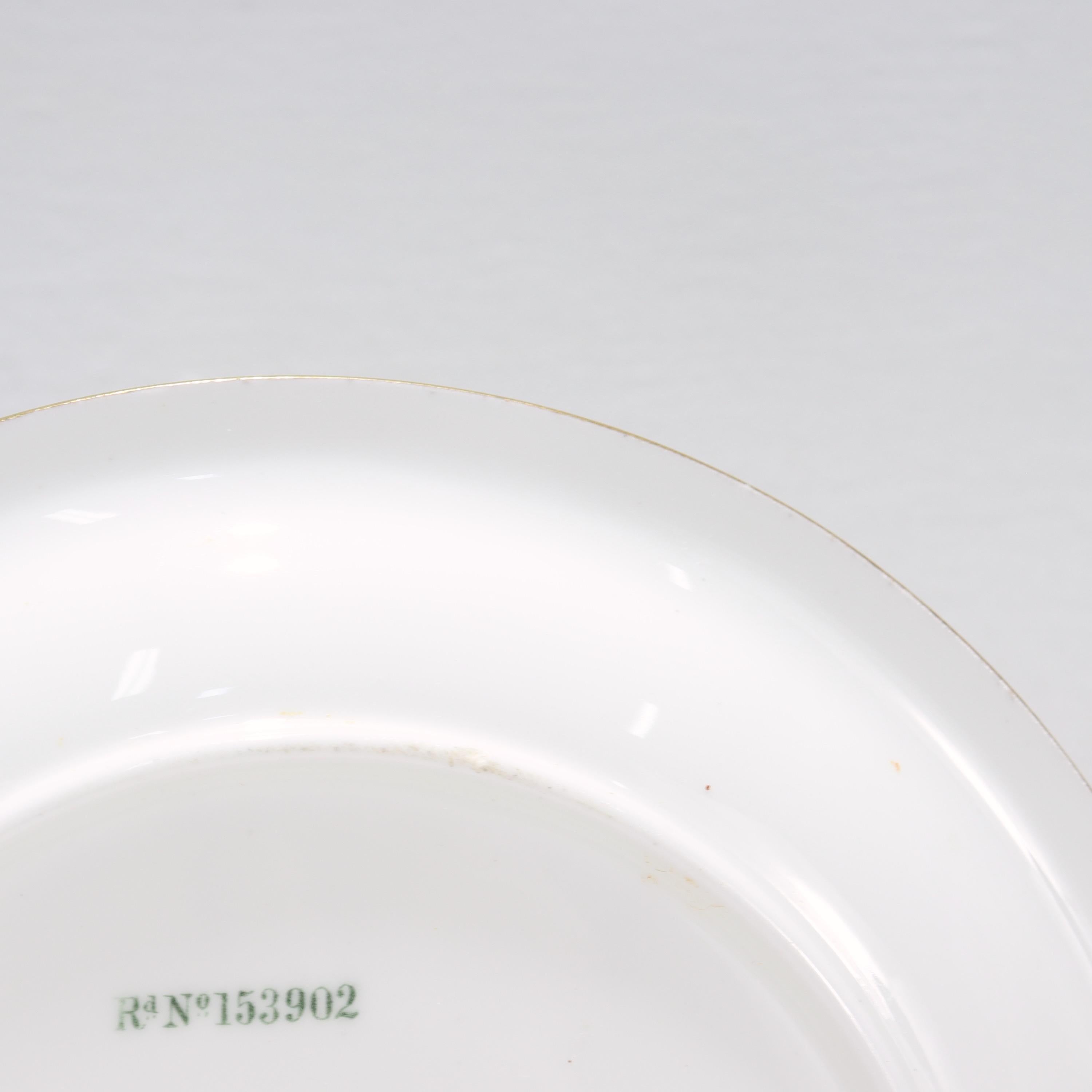 10 Antique Mintons Porcelain Raised Gold Aesthetic Movement Luncheon Plates For Sale 13