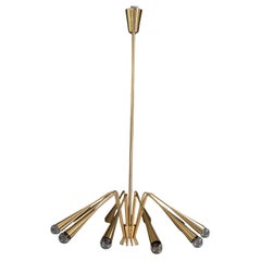 10 Arm Rupert Nikoll chandelier around 1960s