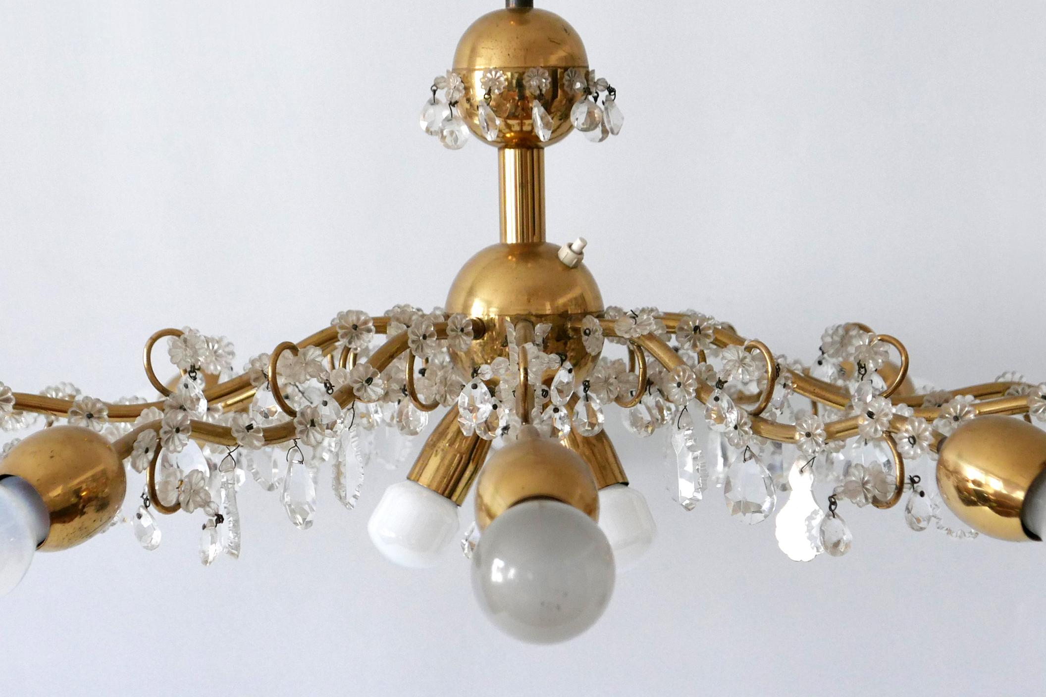 lustre ou lampe suspendue spoutnik à 10 bras de style moderne du milieu du siècle dernier par J. &L. Lobmeyr en vente 10