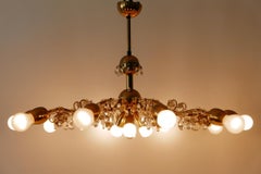 10-Armed Mid-Century Modern Sputnik Chandelier or Pendant Lamp by J. &L. Lobmeyr
