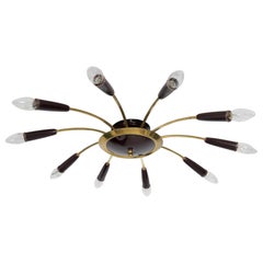 10 Arms Spider Ceiling Lamp, Italian, 1950s 10 Arms Spider Ceiling Lamp, Italian, 1950s