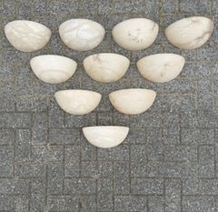 10 Art Deco Style Timeless Shape Mid Century Alabaster Wall Sconces for Project