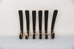 10 Austrian Brass Wall Hooks by Hertha Baller