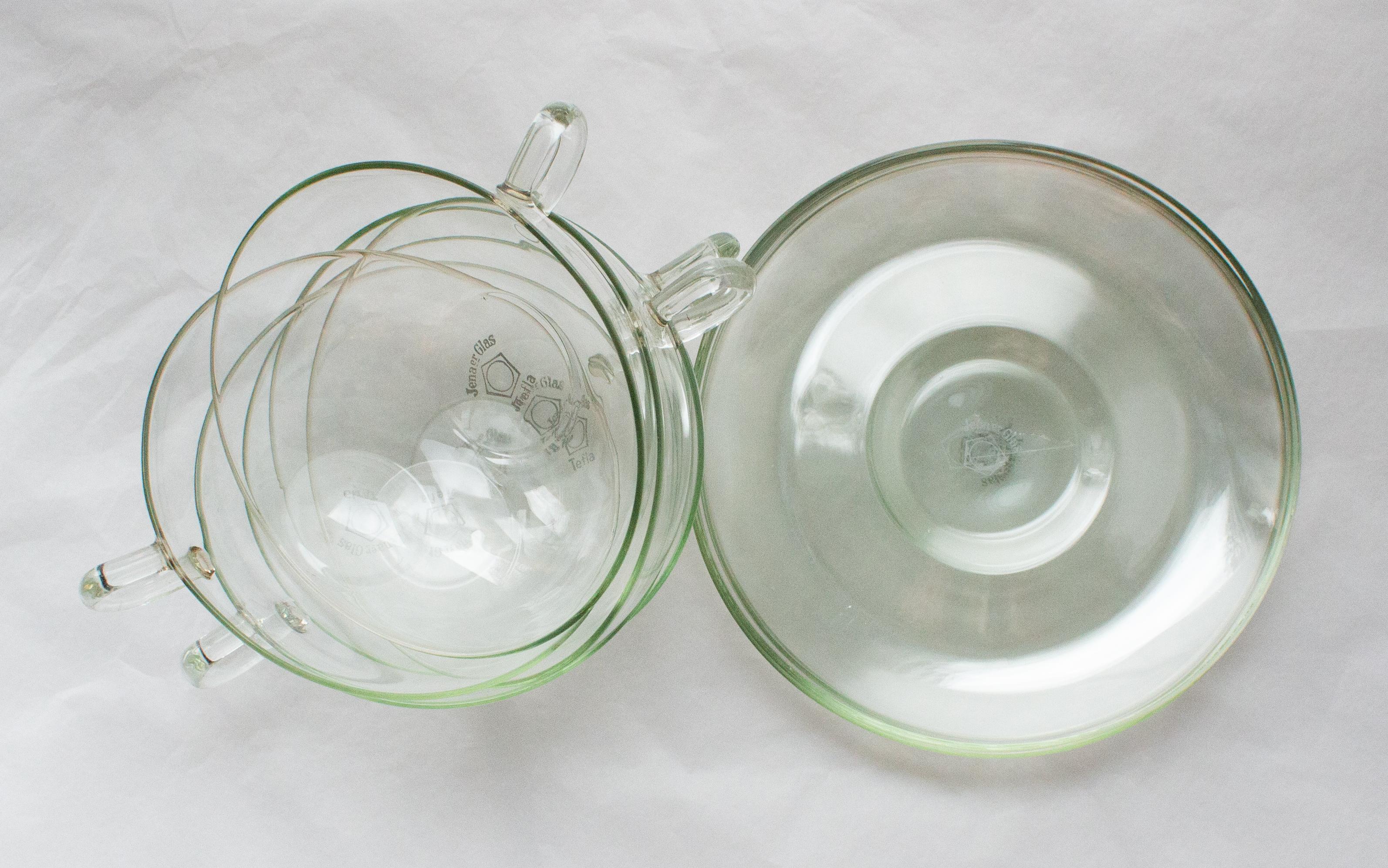 10 tasses à thé et théière Bauhaus « Teho » de William Wagenfeld pour Jenaer, vers 1931 en vente 4