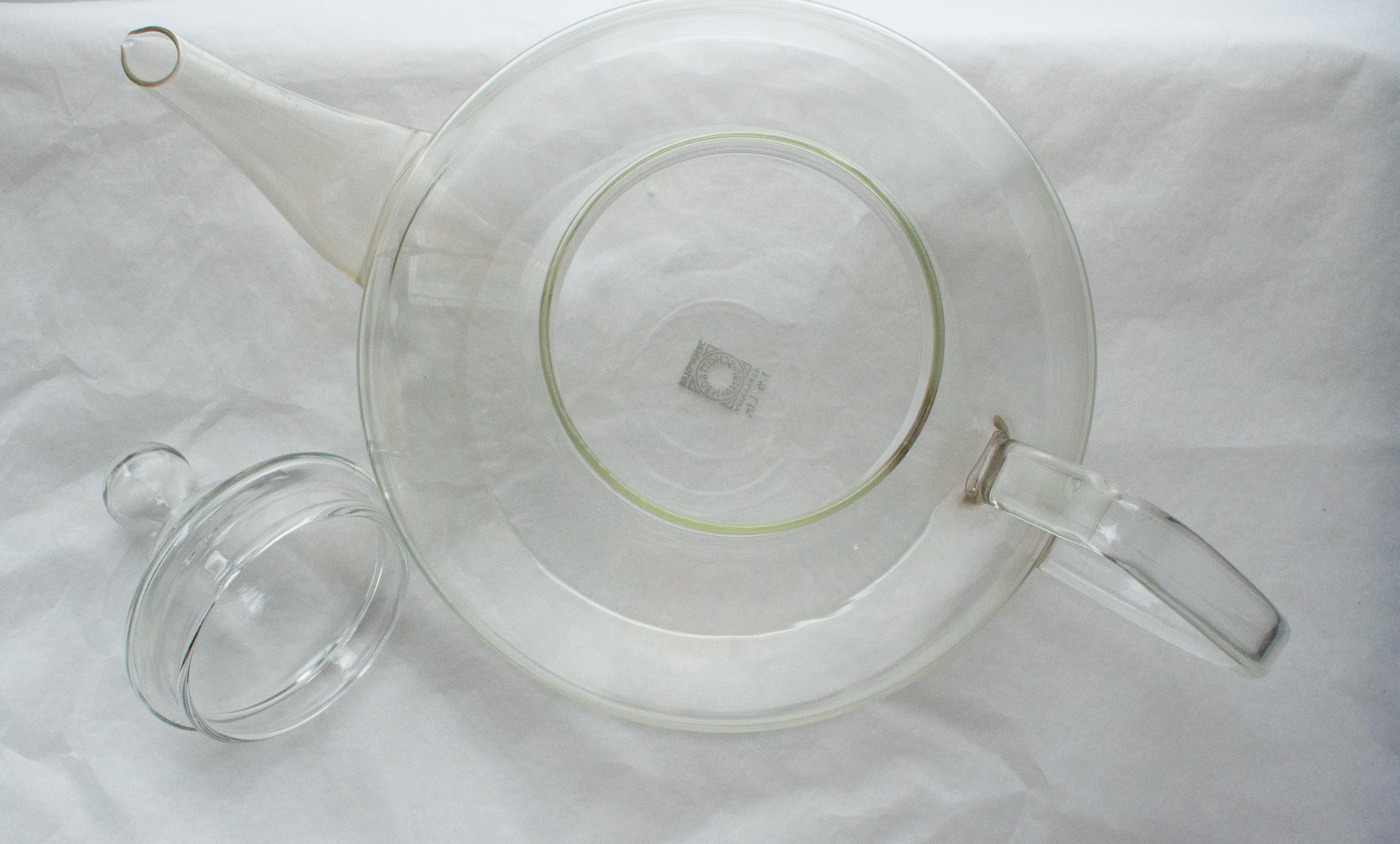 10 tasses à thé et théière Bauhaus « Teho » de William Wagenfeld pour Jenaer, vers 1931 en vente 1