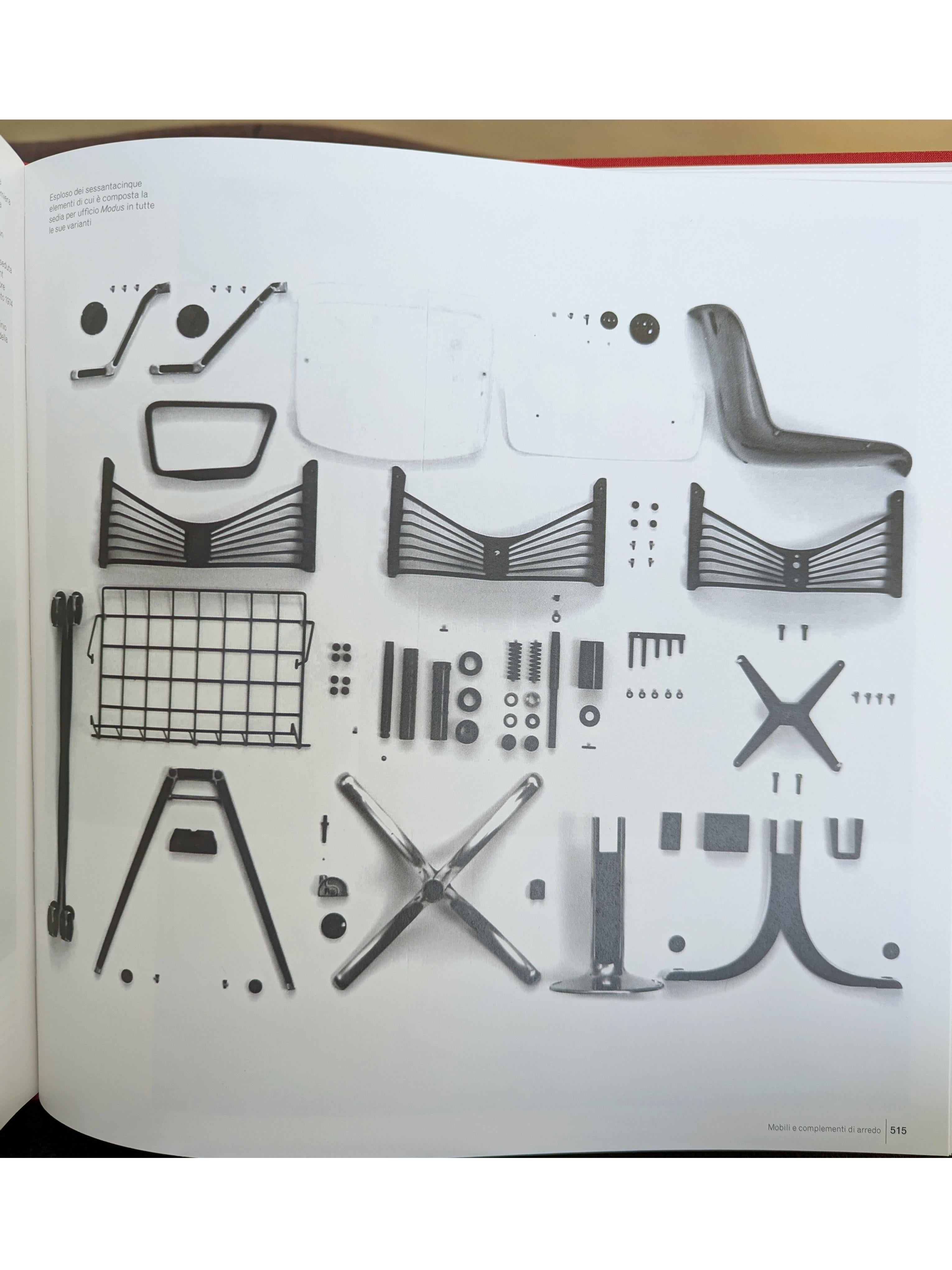 10 sedie impilabili MODUS anni '70 in plastica nera e alluminio con scrivania di Tecno in vendita 9