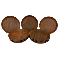 10 Bob Stocksdale Black Walnut Plates, 1985