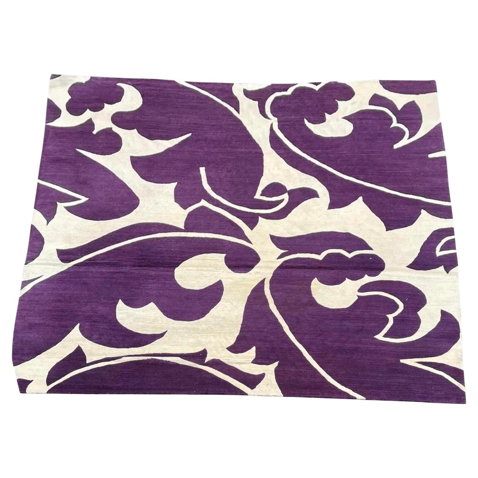 10' by 10' Modern Purple & White Carpet by Marni for the Rug Company