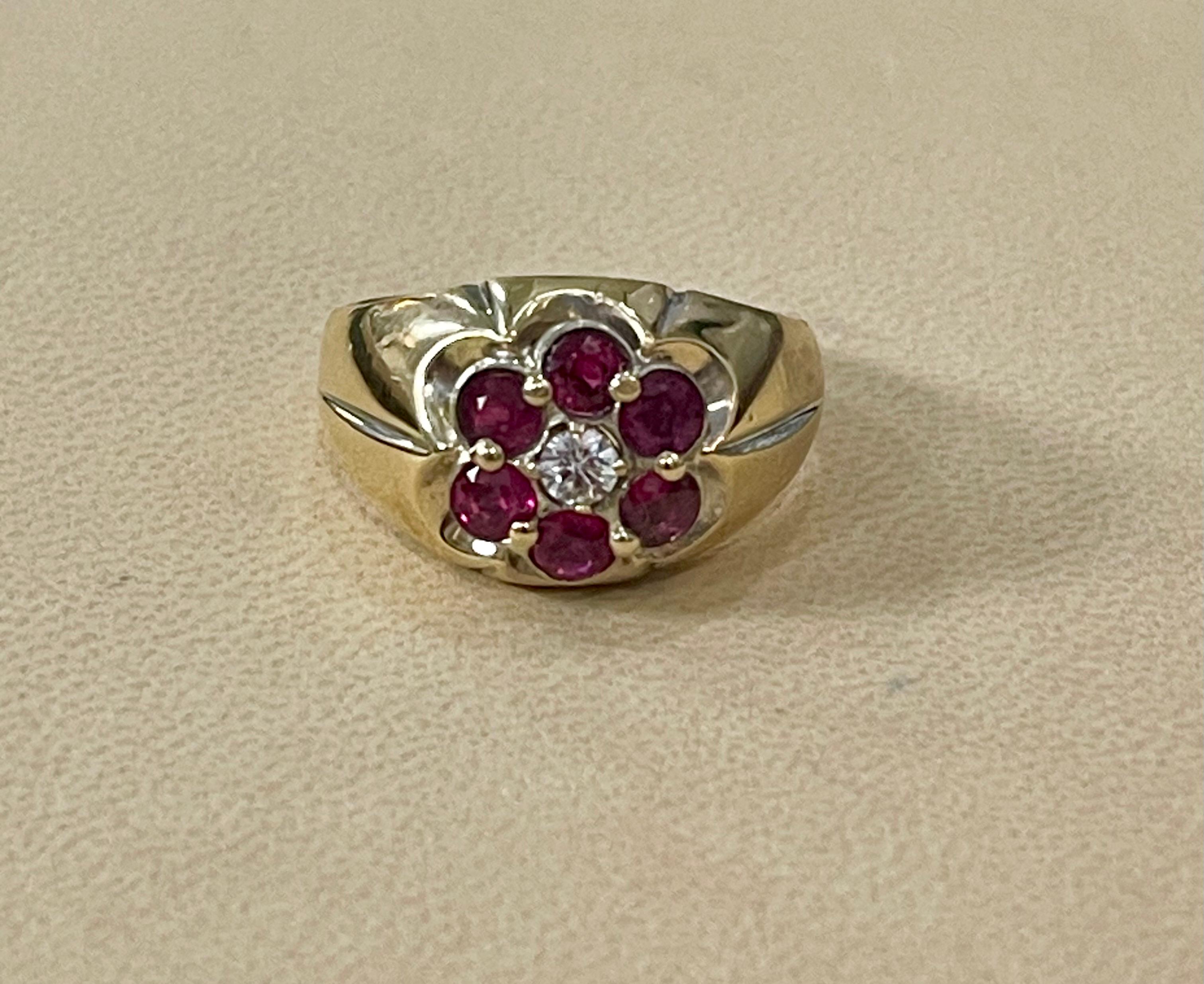 ruby and diamond mens ring