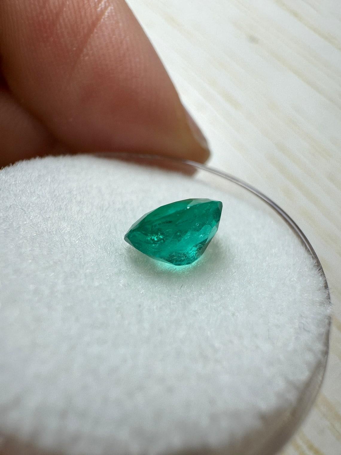 1.0 Karat 7x6 Blaugrüner kolumbianischer Smaragd im Ovalschliff - Ovalschliff  Mai Geburtsstein Edelstein im Angebot 2