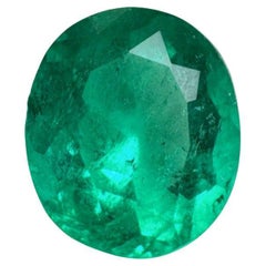 1,0 Quilate 7x6 Esmeralda Colombiana Verde Azulada - Talla Ovalada  Gema del mes de mayo