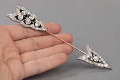 10 Carat Antique French Belle Époque Platinum and Diamonds Brooch