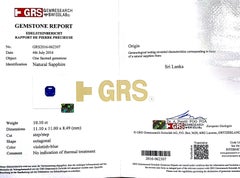 10 carat Blue Sapphire & Diamond Ring