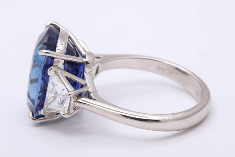 10 Carat Ceylon Blue Sapphire and Diamond Ring For Sale at 1stDibs | 10 ...