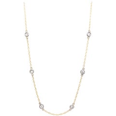 1.0 Carat CTW Diamond "By The Yard" Style Necklace