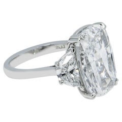 10 Carat Cushion Diamond Ring Brilliant White 18K Gold Grand Palais Radiance