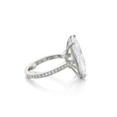 10 Carat Cushion Statement Type IIa Brilliant White D color FL/IF Diamond Ring