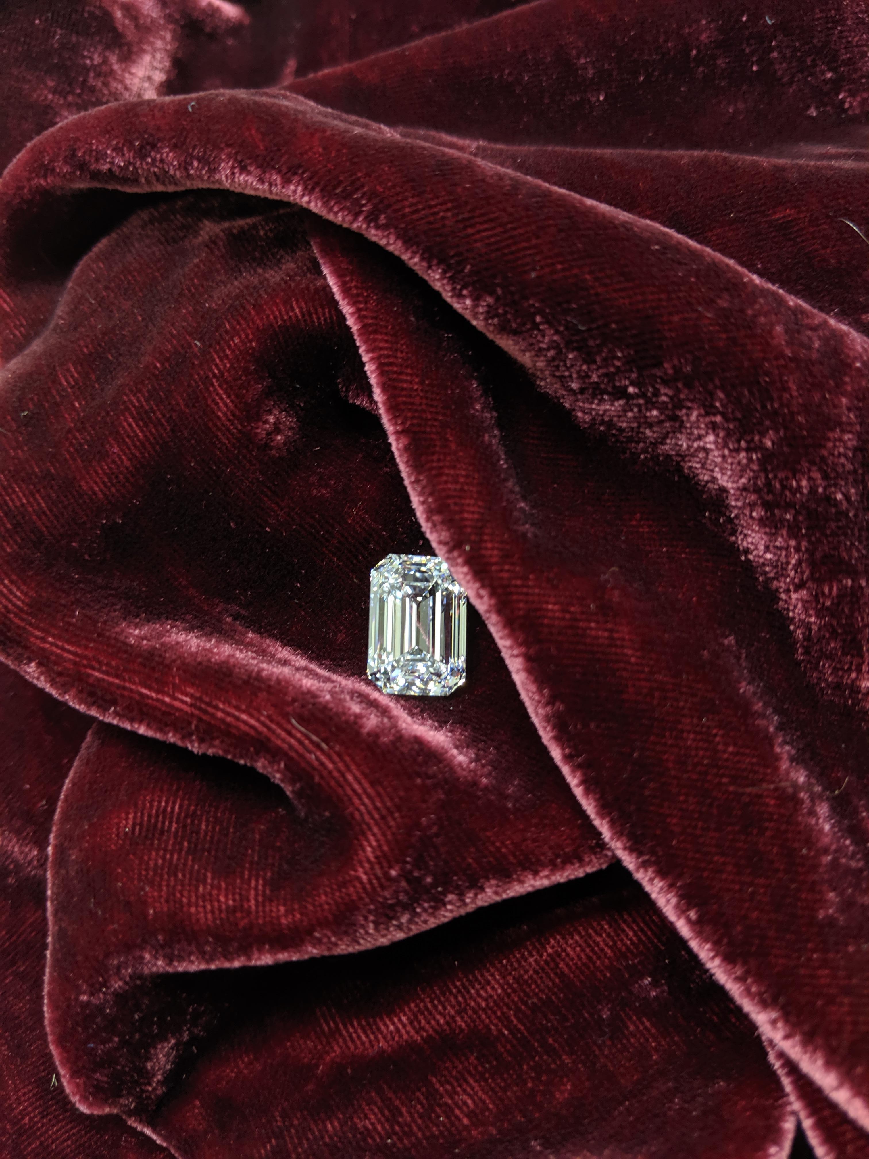Women's or Men's 10 Carat D Flawless Emerald Cut Diamond for Ring or Collecting, GIA