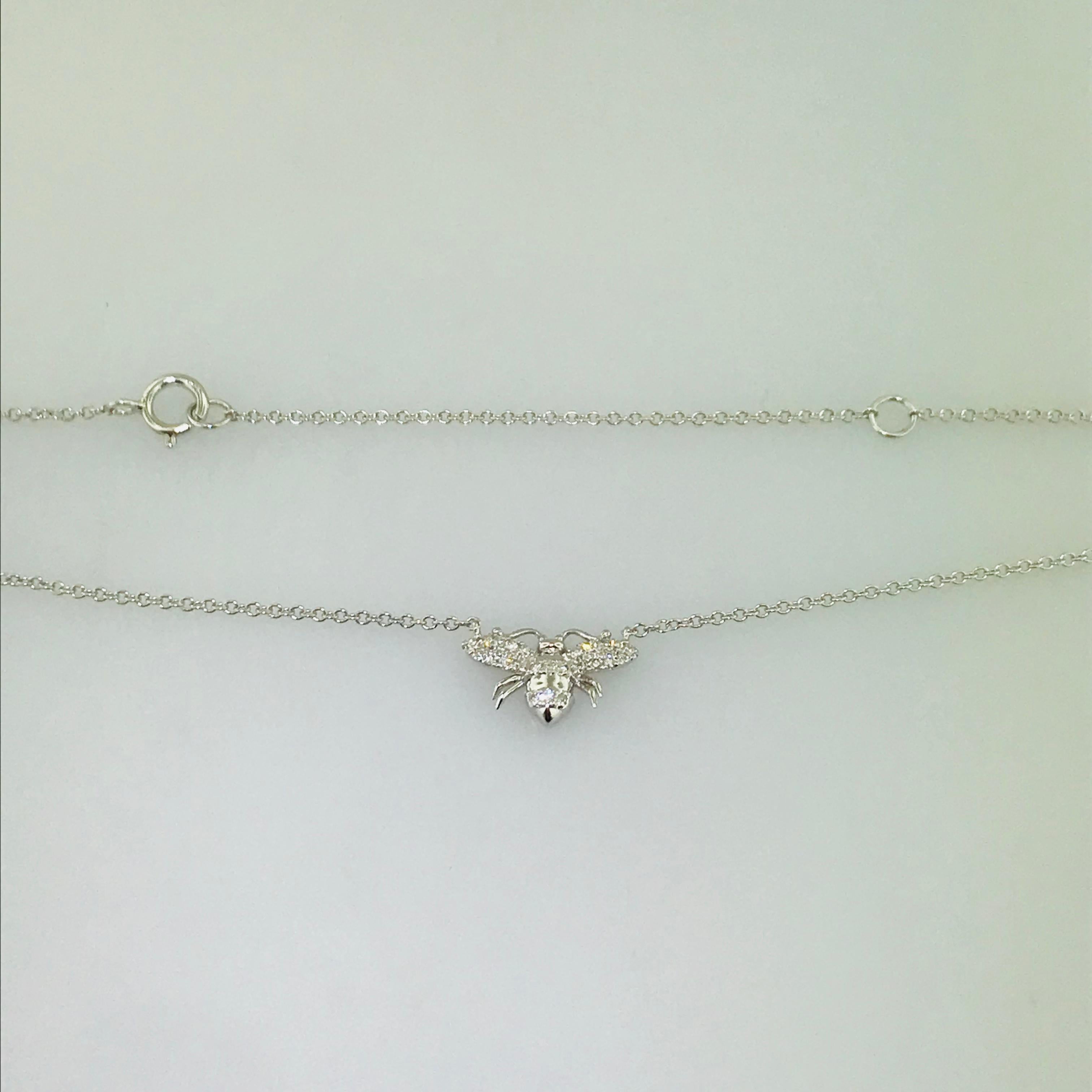 diamond bee necklace