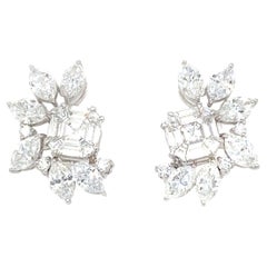 10+ Carat Diamond Cluster Earrings