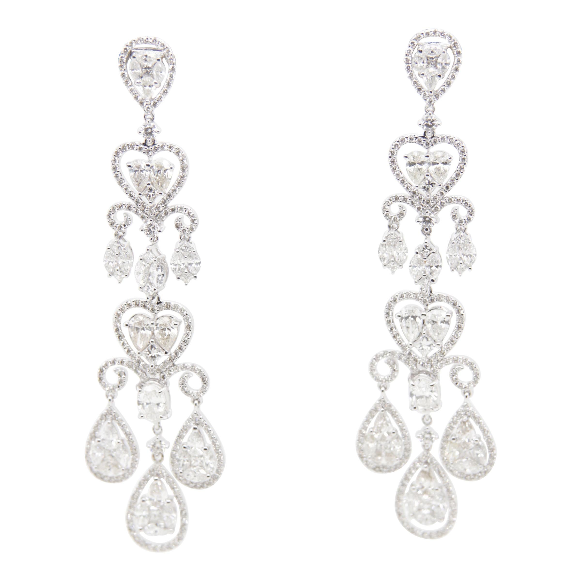 Boucles d'oreilles en or 18 carats et diamants de 10 carats