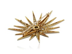 10 Carat Diamond Edwardian Star Burst Pin