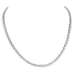 Collana Riviera con diamanti da 10 carati e oro bianco da 18 carati