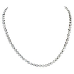 Collier Riviera en or blanc 18 carats et diamants de 10 carats